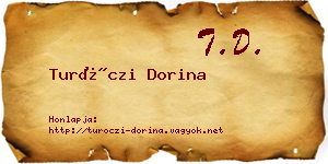 Turóczi Dorina névjegykártya
